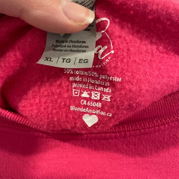 Blonde Ambition- Pink heart sweater - Picture 2 of 3